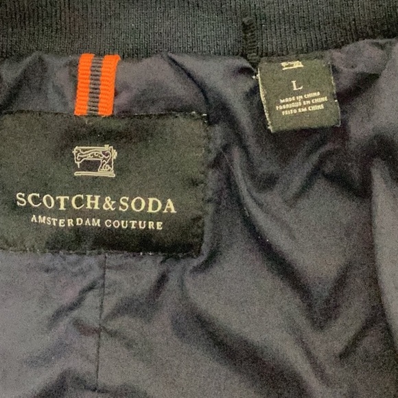 Scotch & Soda Men’s Large Full Zip Navy Blue Lightweight Jacket. - Picture 10 of 16